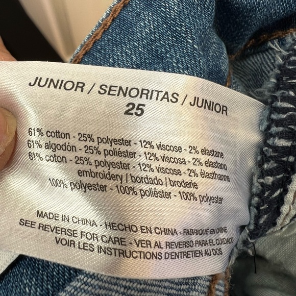 William Rast Embroidered Skinny Jeans Floral Justin Timberlake 25 Boho - Picture 7 of 10